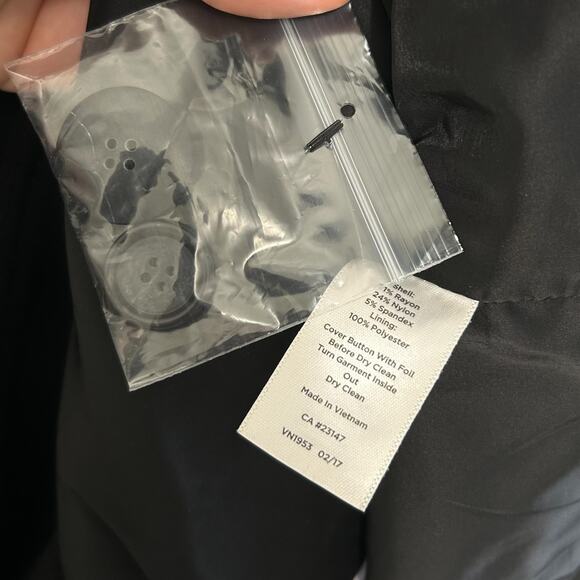 Talbots Fabric Knit In Italy Blazer Jacket NWT Women's Sz 24W Black Luxurious - Picture 5 of 5